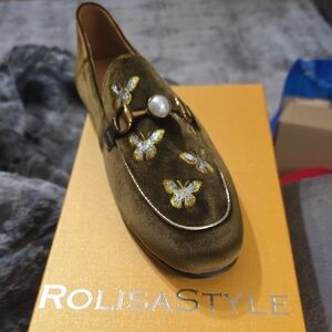 RolisaStyle Coria Emborided Loafers  US Size 9